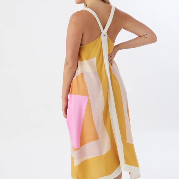 O'Neill Miranda Geometric Print Midi Dress XS - Picture 6 of 7